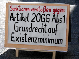 Hartz 4 Sanktionen verstoßen gegen Art. 20 GG